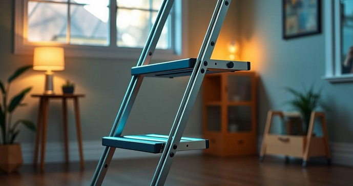 Escada 2 degraus alum&iacute;nio dobr&aacute;vel: pr&aacute;tica e segura para o seu dia a dia