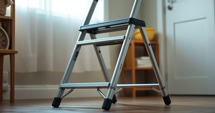 Escada 2 Degraus Dobr&aacute;vel &eacute; a Solu&ccedil;&atilde;o Pr&aacute;tica para Acessar Alturas com Seguran&ccedil;a